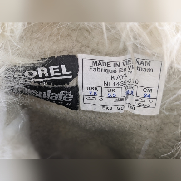 Sorel Kaya Winter Snow Boots Women's Size 7.5 Waterproof Faux Fur Leather Black - Picture 12 of 12